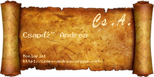 Csapó Andrea névjegykártya