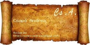 Csapó Andrea névjegykártya